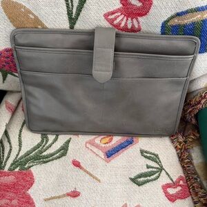 BEIS Faux Leather Beige Laptop Sleeve Case
Gray 
NWOT